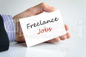 Freelance jobs Text Concept