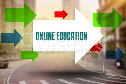 Online education against new york street