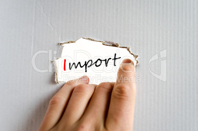 Import Text Concept