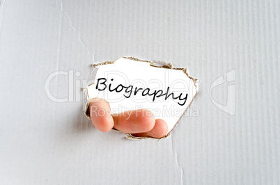 Biography Text Concept