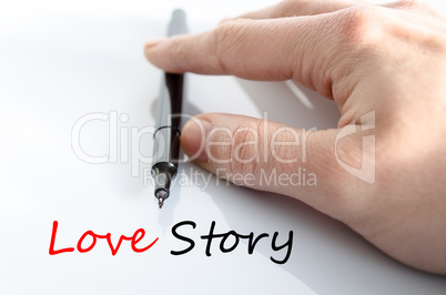 Love story Text Concept