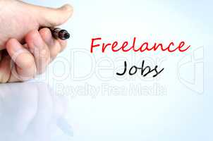 Freelance jobs Text Concept