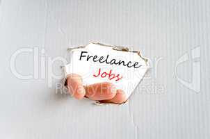 Freelance jobs Text Concept