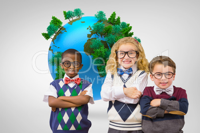 Composite image of school kids