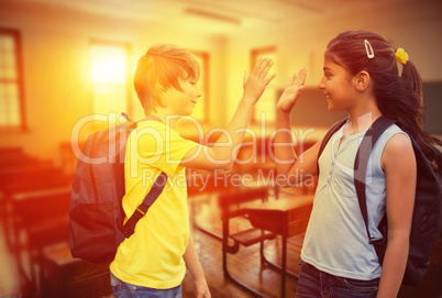 Composite image of school kids