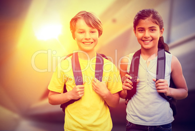 Composite image of school kids
