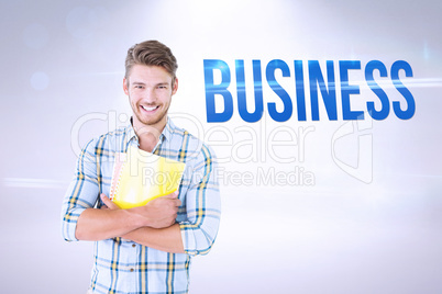 Business against grey background