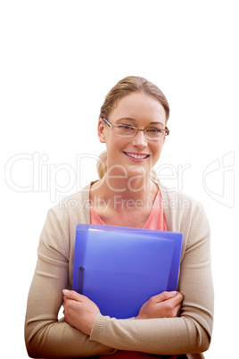 Composite image of teaching student smiling at camera