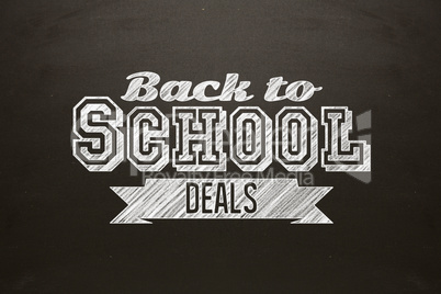 Composite image of back to school deals message