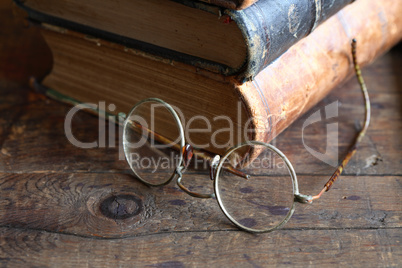 Eyeglasses And Books