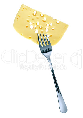 Cheese On Fork