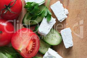 Feta Cheese And Vegetables