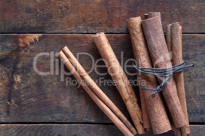 Dry Cinnamon On Wood