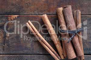 Dry Cinnamon On Wood