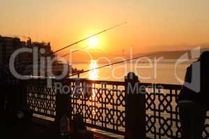 Fishermen On Galata Bridge