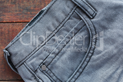 Jeans On Wood