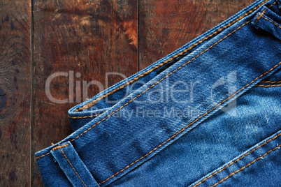 Jeans On Wood
