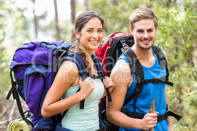 Young happy joggers looking at the camera