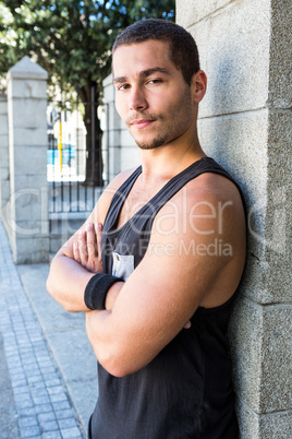 Portrait of an handsome athlete