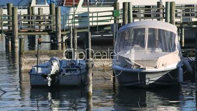Motor boats at the pier
