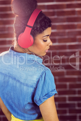 Pretty young woman with headphones