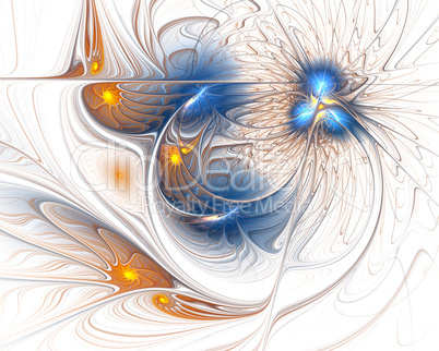 Abstract fractal design on white background.