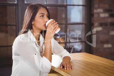 Beautiful woman drinking a coffee