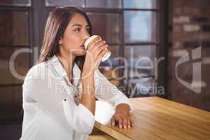 Beautiful woman drinking a coffee