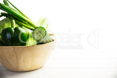 Green vegetables in bowl