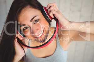 Pretty hipster listening to music