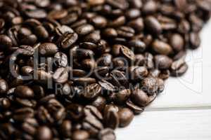 Coffee beans on a table