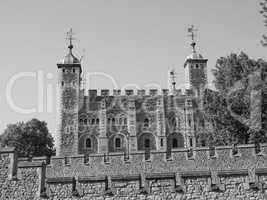 Black and white Tower of London