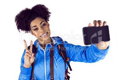 Young woman taking a selfie