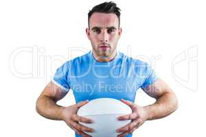 Rugby player looking at camera