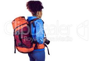 Young woman with backpack