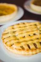 Close up view of pie