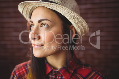 Beautiful hipster in check shirt