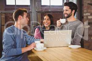 Group of friends enjoying a coffee