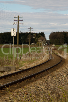 Gleise einer Bahnstrecke