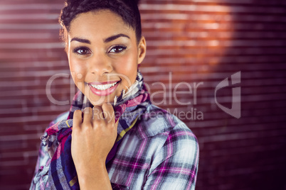 Portrait of a beautiful smiling hipster