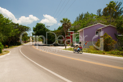 Liegerad Fahrrad Straße Insel Florida Straßenverkehr