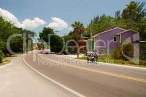 Liegerad Fahrrad Straße Insel Florida Straßenverkehr
