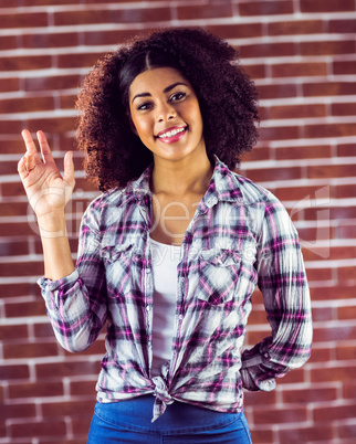 Attractive young woman smiling