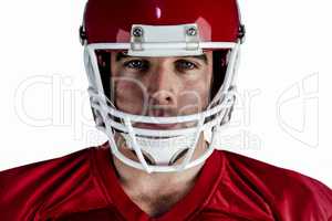 American football player looking at camera