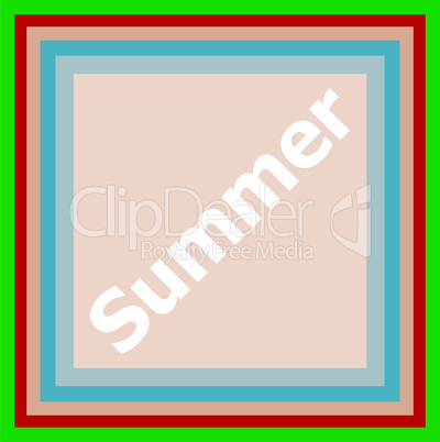 word Summer on abstract background