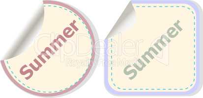 Summer icon. Internet button isolated on white background