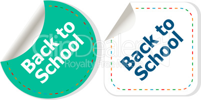 Back to school icon. Internet button. Education concept