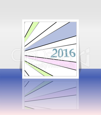 Happy new year 2016 creative greeting card design