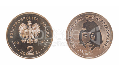 Czeslaw Niemen polish coin front and rear
