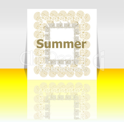 Hello summer poster. summer background. Effects poster, frame. Happy holidays card, happy vacation card. Enjoy your summer.